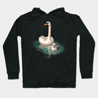 Beautiful Swan and Baby Hoodie